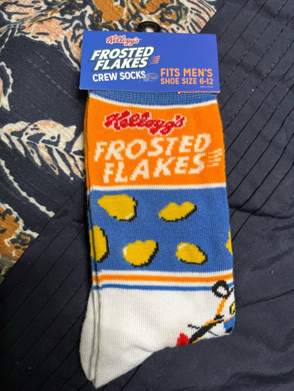 Frosted Flakes Crew Socks - Orange, Blue, White